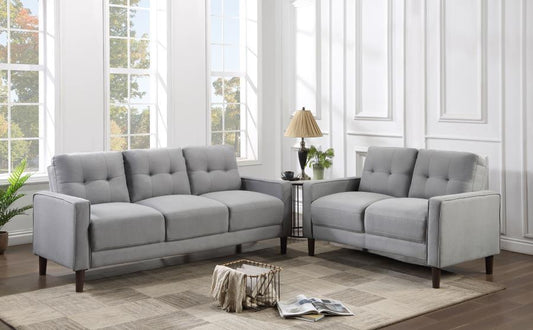 Bowen - Upholstered Track Arm Tufted Sofa Set