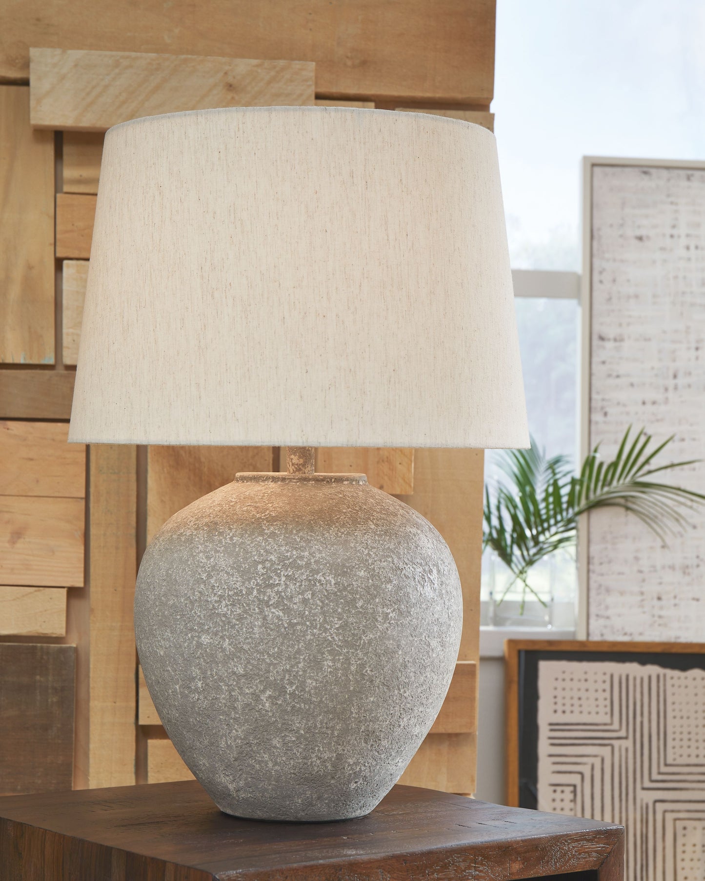 Dreward - Distressed Gray - Paper Table Lamp