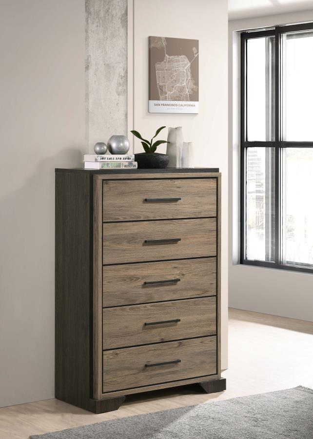 Baker - 5-Drawer Bedroom Chest - Light Taupe