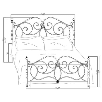 London - Metal Open Frame Bed