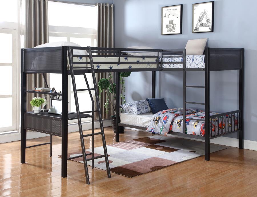 Meyers - Metal Bunk Bed With Loft