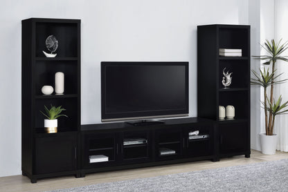 Jupiter - 3-Piece Entertainment Center  TV Stand - Black