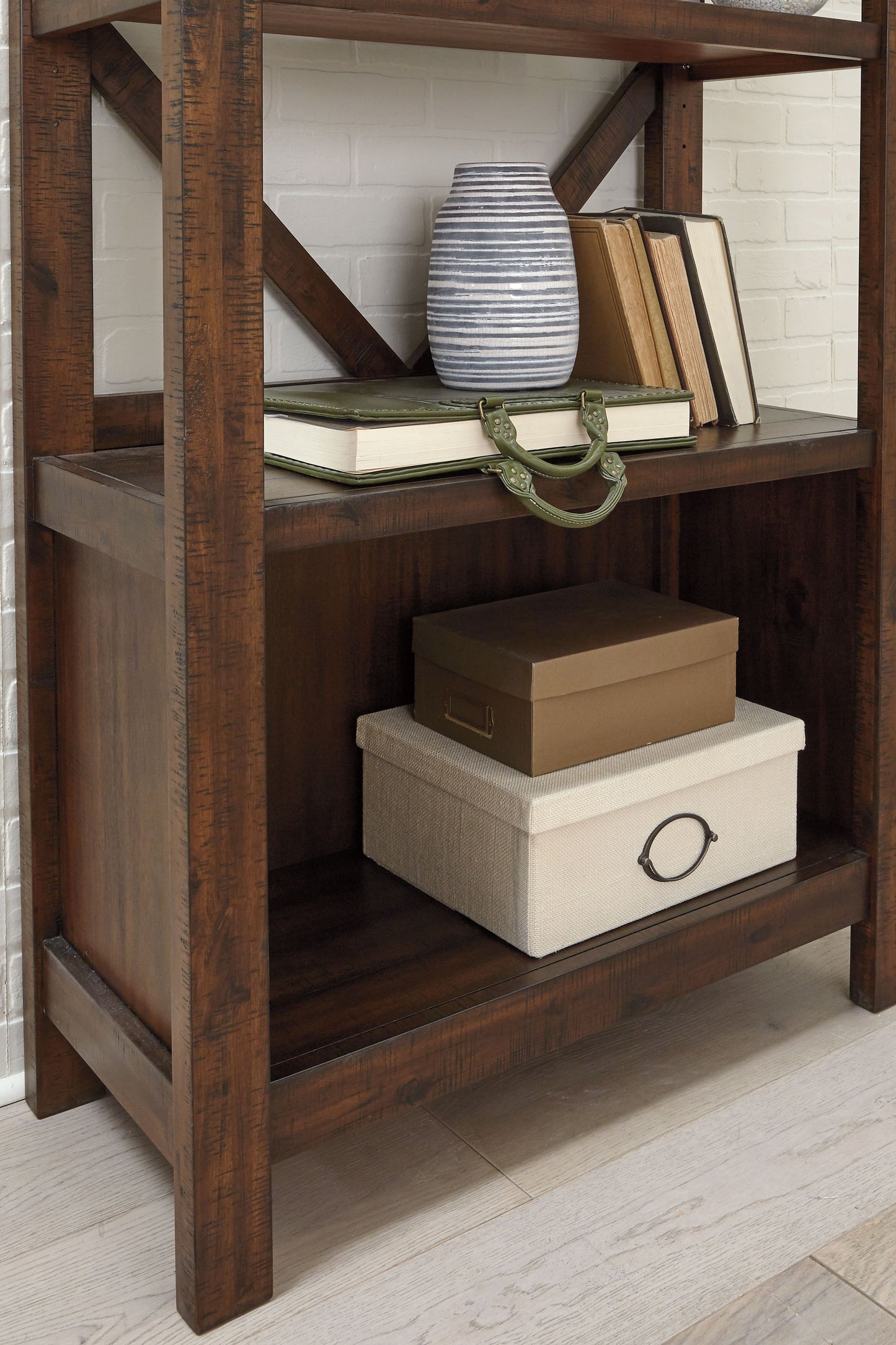 Baldridge - Rustic Brown - Large Bookcase