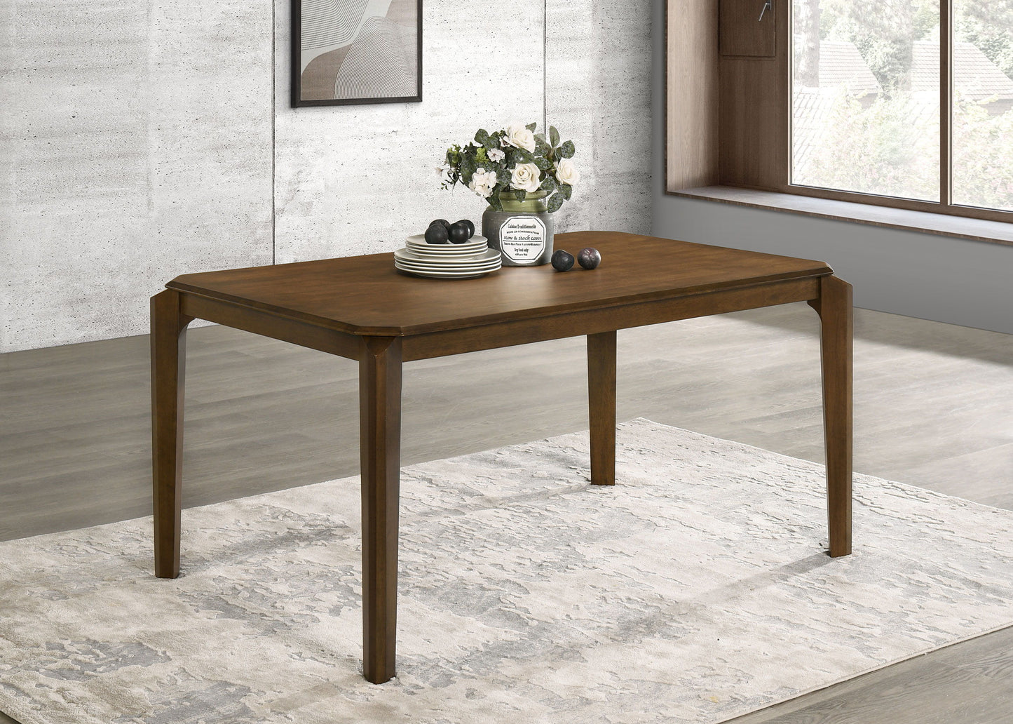 Almonte - Rectangular Wood Dining Table - Dark Brown