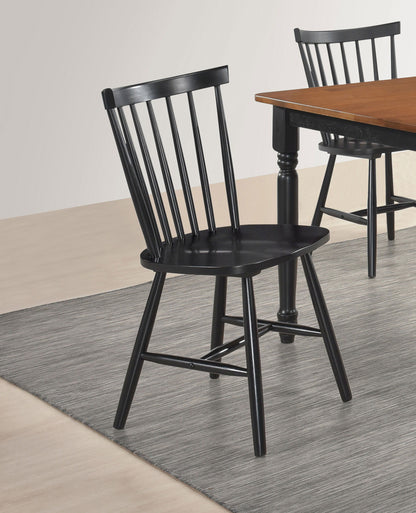 Hollyoak - Windsor Wood Dining Side Chair (Set of 2) - Black