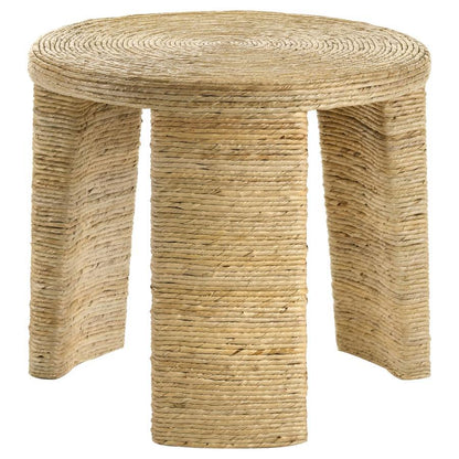 Artina - Woven Rattan Round Side End Table - Natural