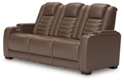 High Impact - Tobacco - Power Reclining Sofa / Adj Headrest