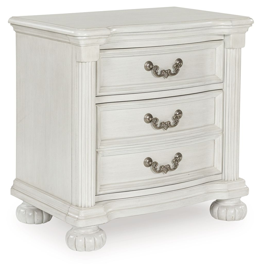 Montelaine - Antique White - Three Drawer Night Stand