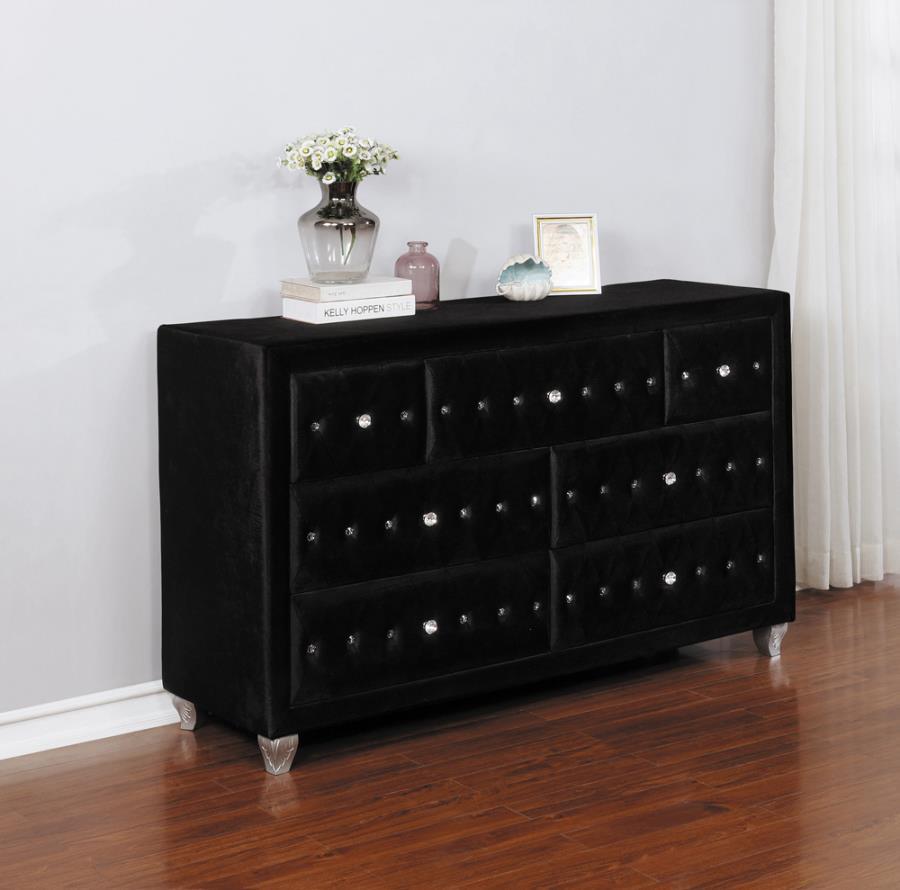 Deanna - 7-Drawer Upholstered Dresser