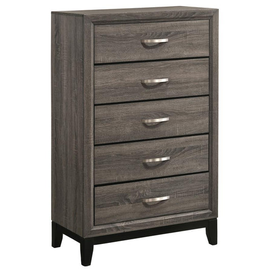 Watson - 5-Drawer Bedroom Chest - Gray Oak