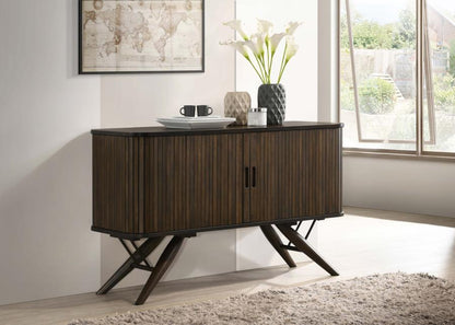 Wes - 2 Door Sideboard Buffet Storage Cabinet - Dark Walnut