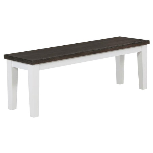 Kingman - Wood Dining Bench - Distressed White