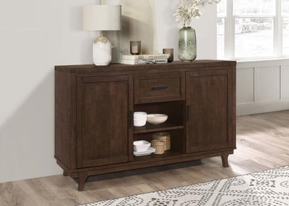 Reynolds - 2 Door Sideboard Buffet Storage Cabinet - Brown Oak