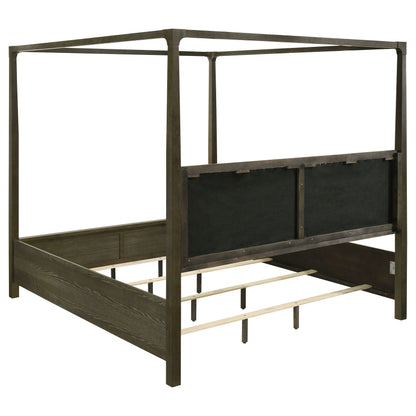 Gran Park - California King Four Poster Canopy Bed - Dark Cocoa