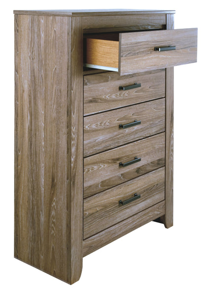 Zelen - Warm Gray - Five Drawer Chest