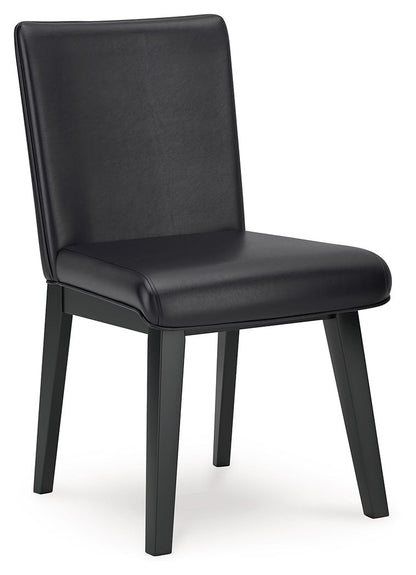 Jettaya - Black - Dining Upholstered Side Chair (Set of 2)