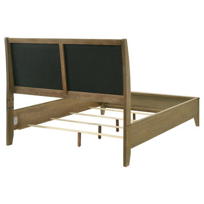 Granada - Upholstered California King Panel Bed - Natural Pine