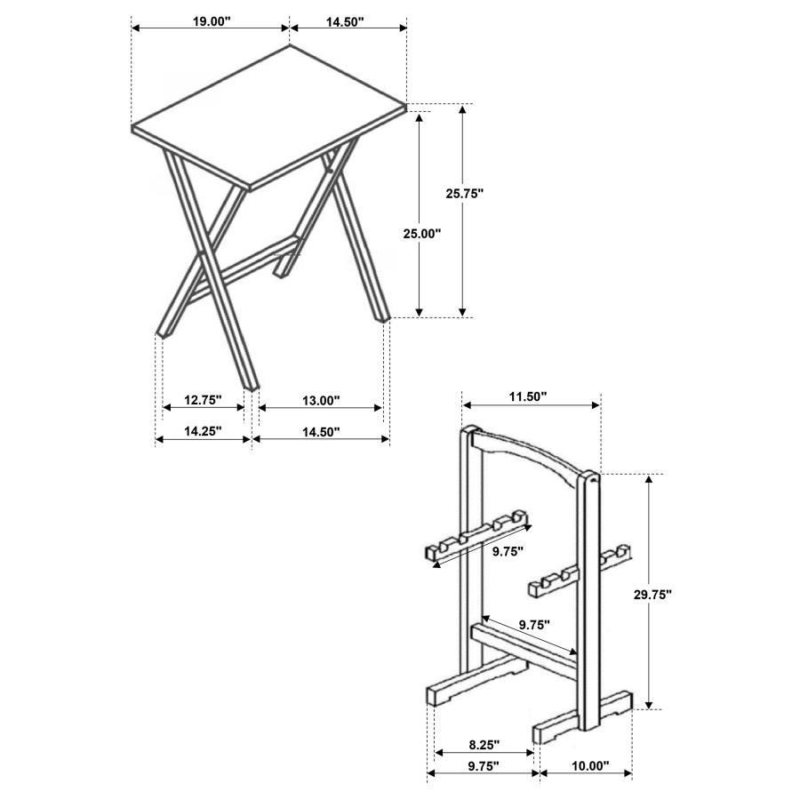 Donna - TV Tray Table Set With Stand