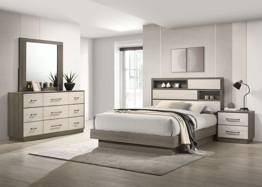 Fenwick - 4-Piece Queen Bedroom Set - Gray Oak