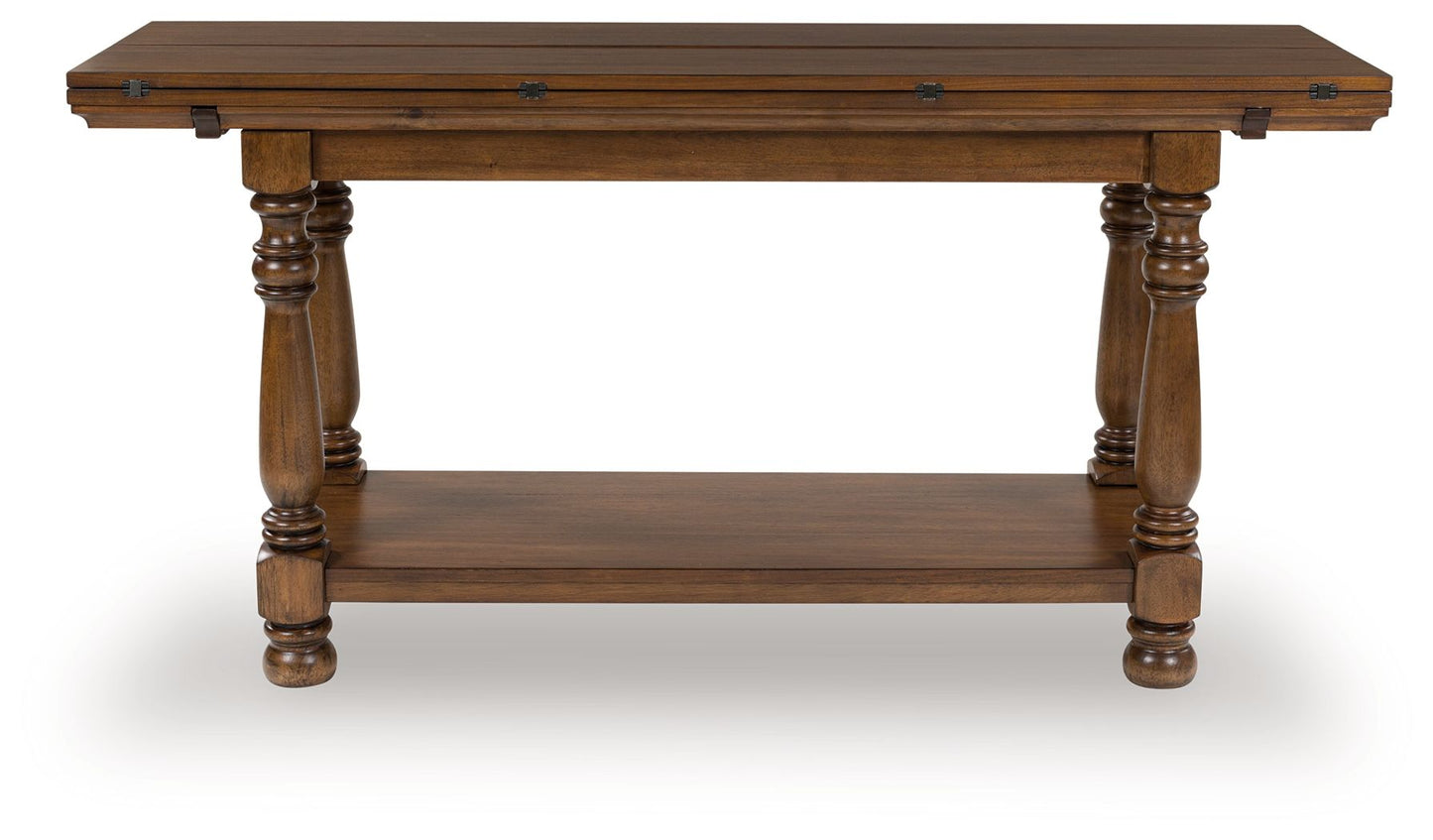 Sturlayne - Brown - Flip Top Sofa Table