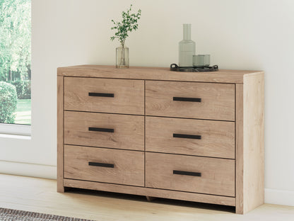 Sanginlane - Tan - Six Drawer Dresser