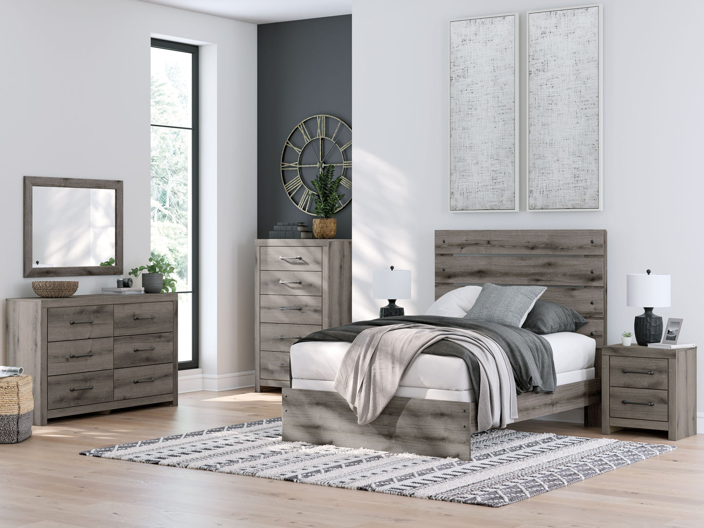 Graystorm - Brown Gray - Bedroom Mirror