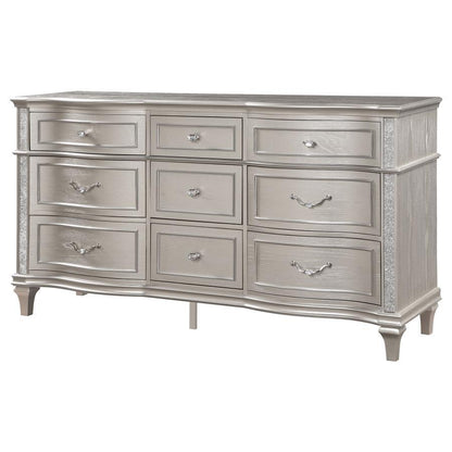 Evangeline - 9-Drawer Dresser - Silver Oak