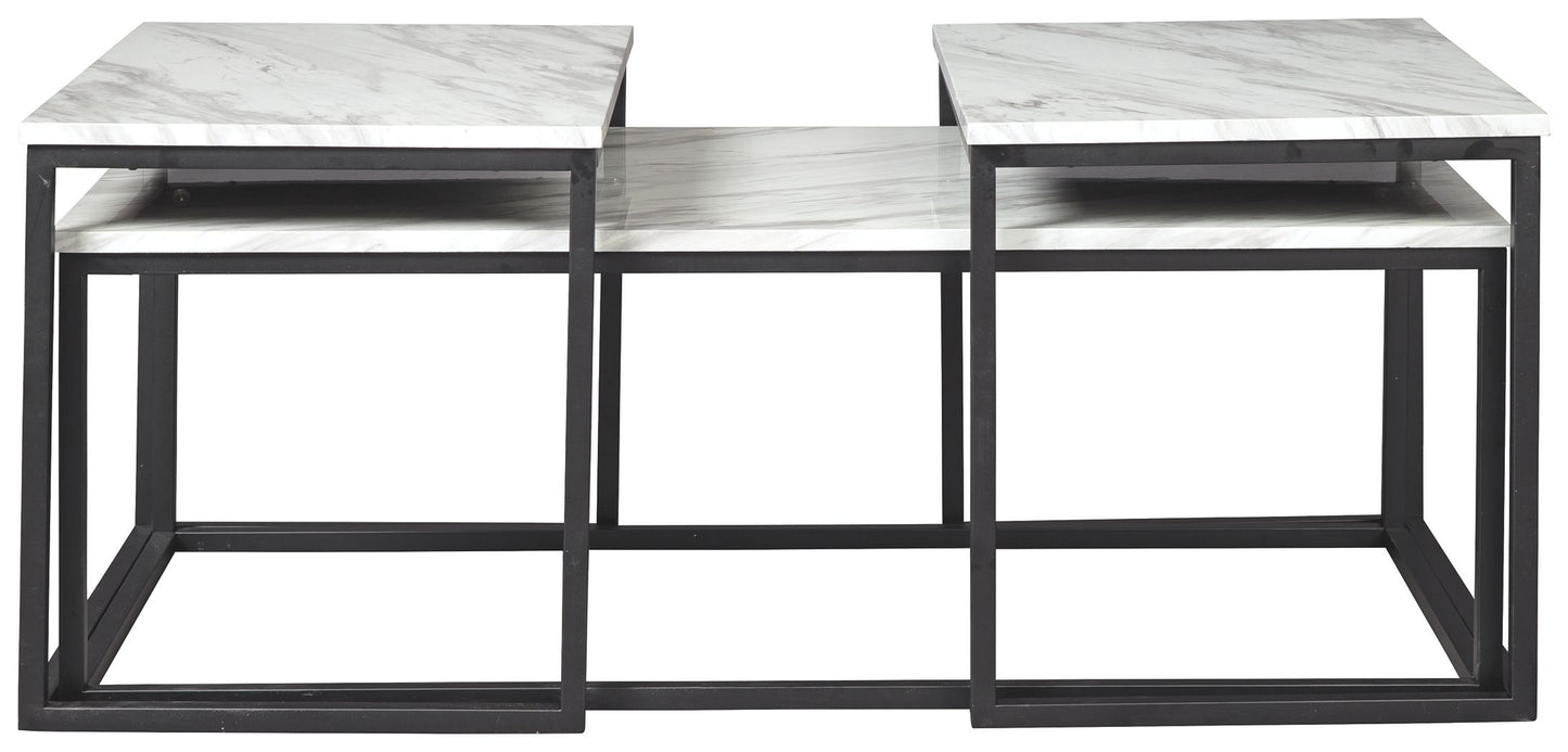 Donnesta - Gray / Black - Occasional Table Set (Set of 3)