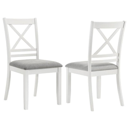 Hollis - Cross Back Wood Dining Side Chair (Set of 2) - White