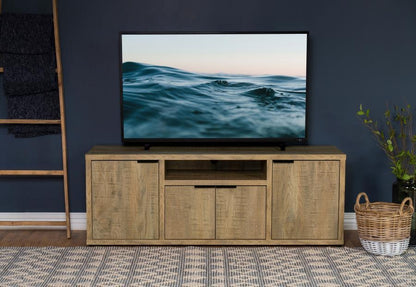 Tabby - 4 Door Engineered Wood TV Stand - Mango