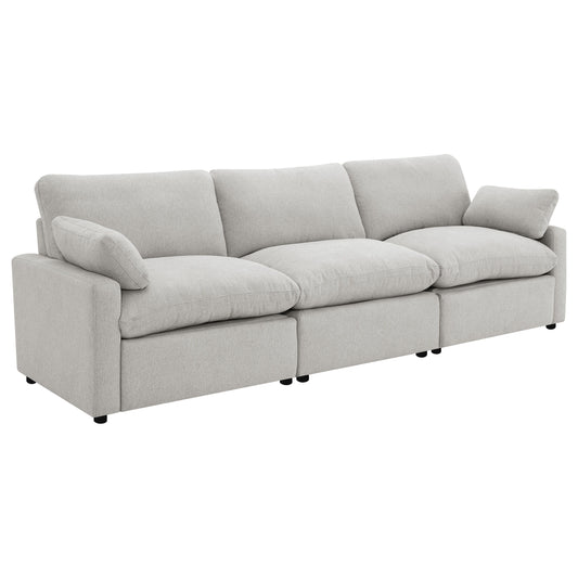 Collins - 3-Piece Upholstered Power Reclining Sofa - Gray