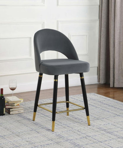 Lindsey - Velvet Upholstered Counter Chair (Set of 2)