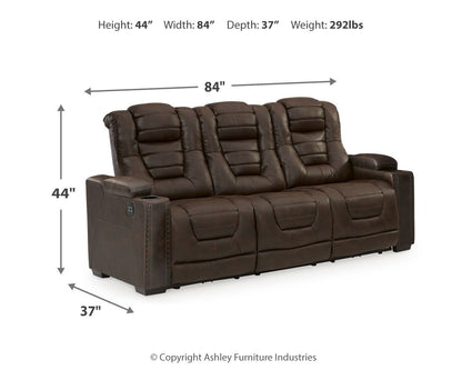 Owner's - Thyme - Pwr Rec Sofa With Adj Headrest