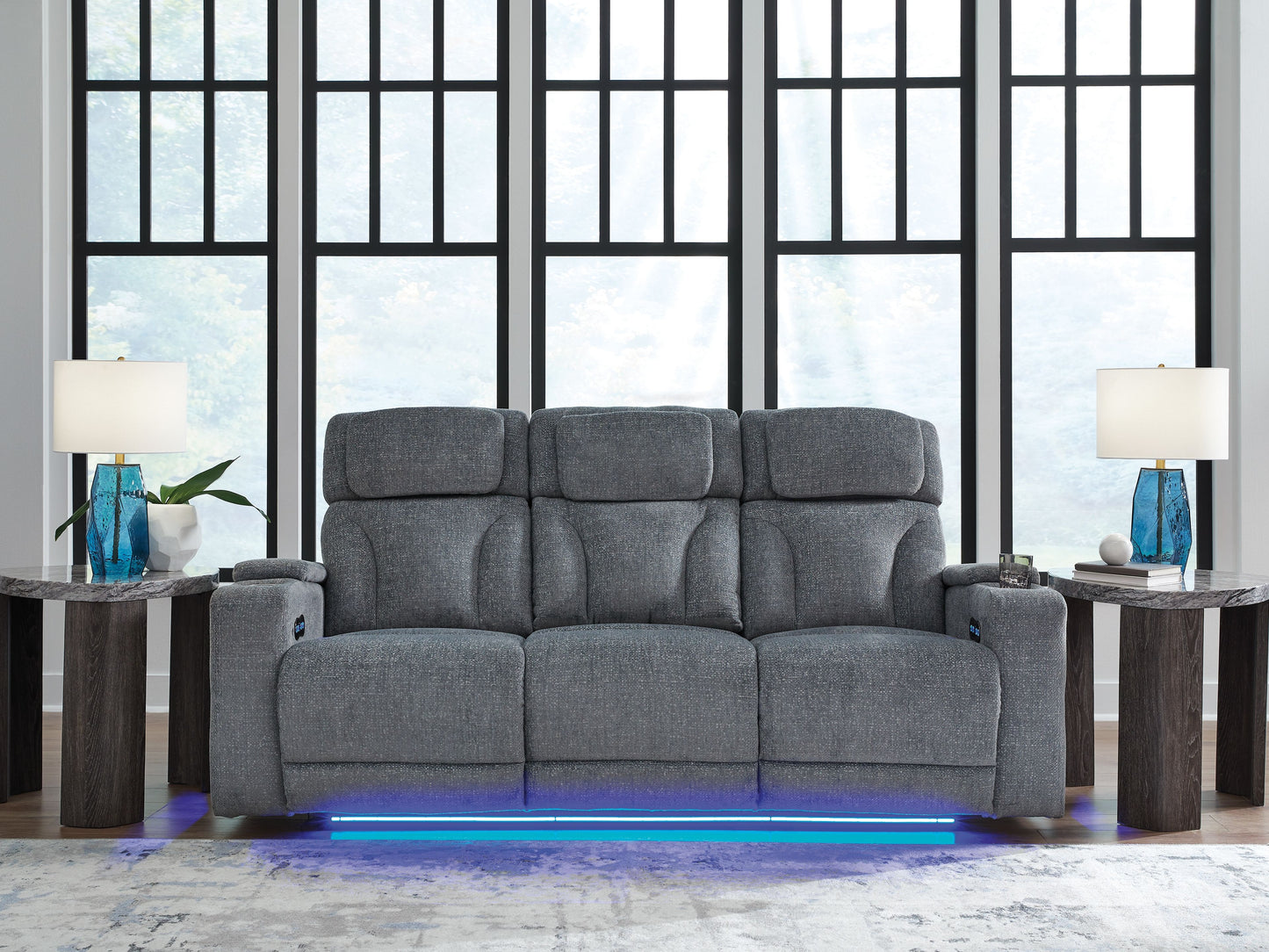 Studio Cave - Steel - Power Reclining Sofa