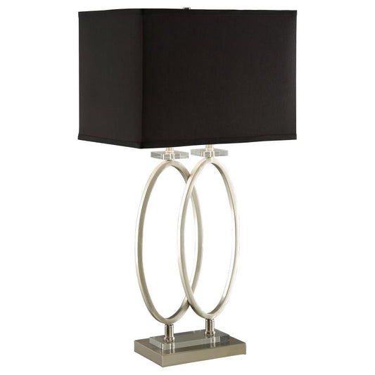 Izuku - Rectangular Shade Table Lamp - Brush Nickel