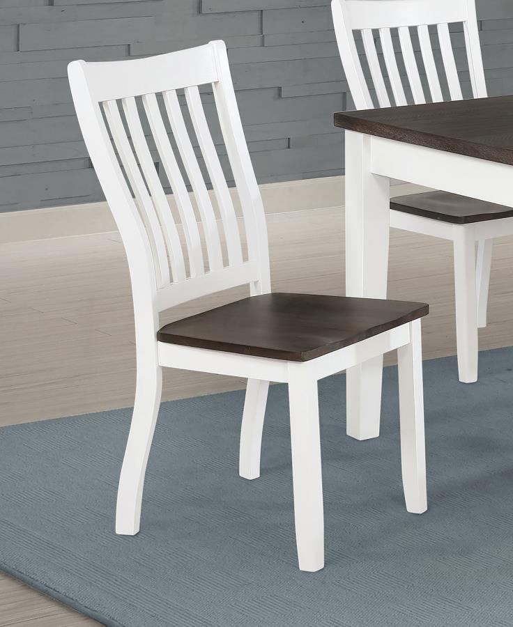 Kingman - Wood Dining Side Chair (Set of 2) - Distressed White