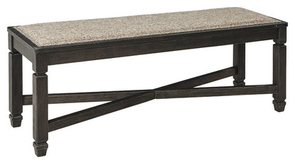 Tyler - Black / Grayish Brown - Upholstered Bench