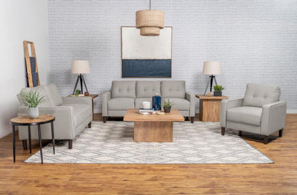 Bowen - Upholstered Track Arm Tufted Sofa Set