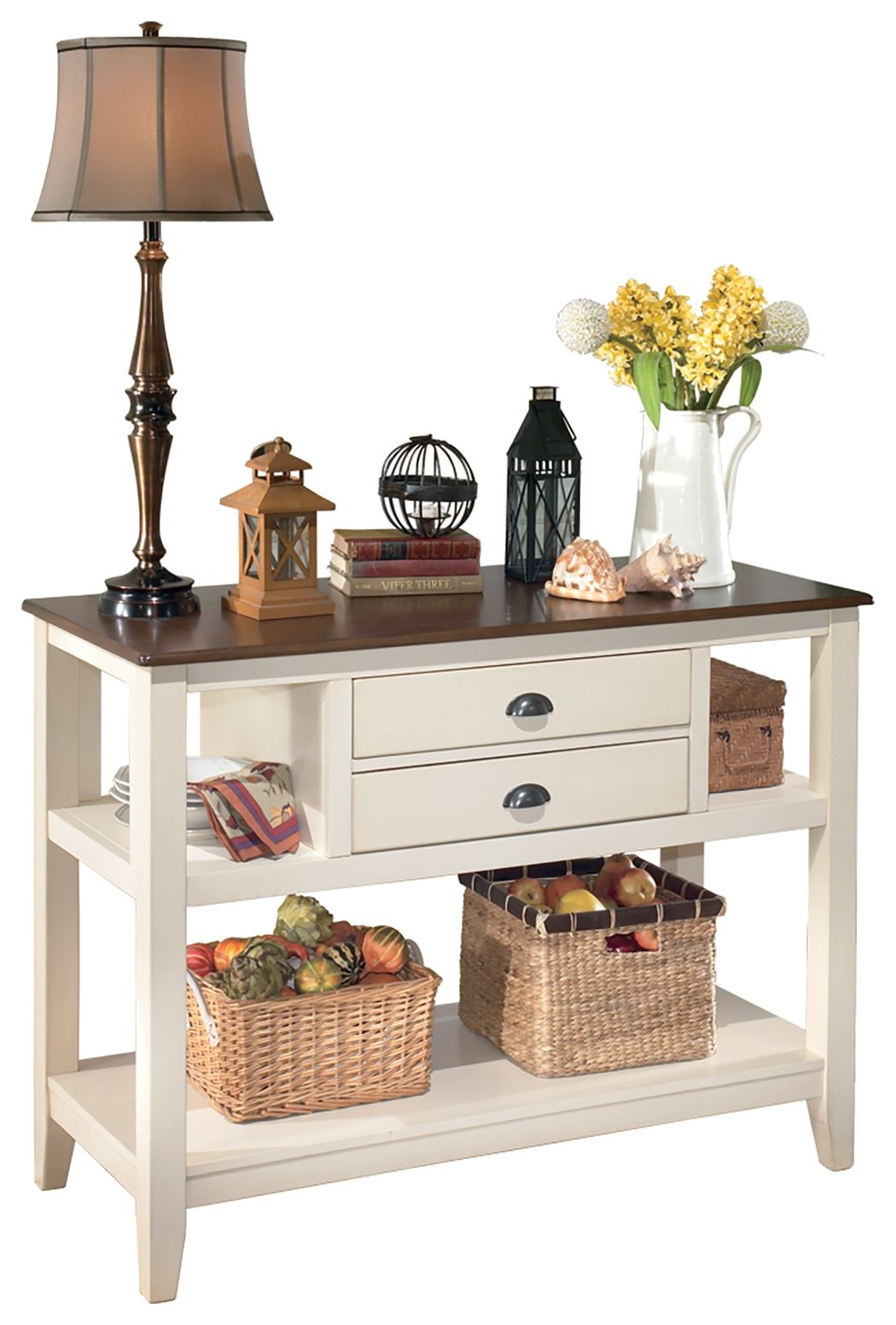 Whitesburg - Brown / Cottage White - Dining Room Server