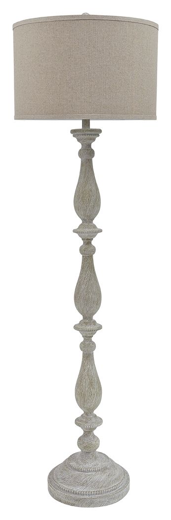 Bernadate - Whitewash - Poly Floor Lamp