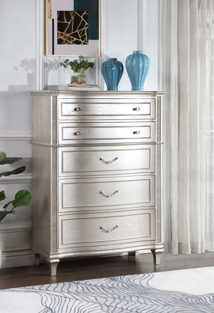 Evangeline - 6-Drawer Bedroom Chest - Silver Oak