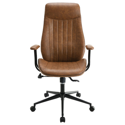 Ranger - Upholstered Adjustable Home Office Desk Chair - Brown