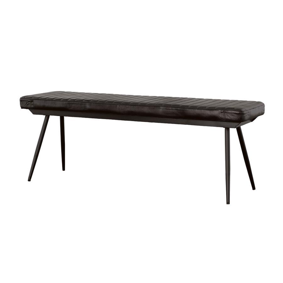 Misty - Leather Upholstered Dining Bench - Antique Espresso